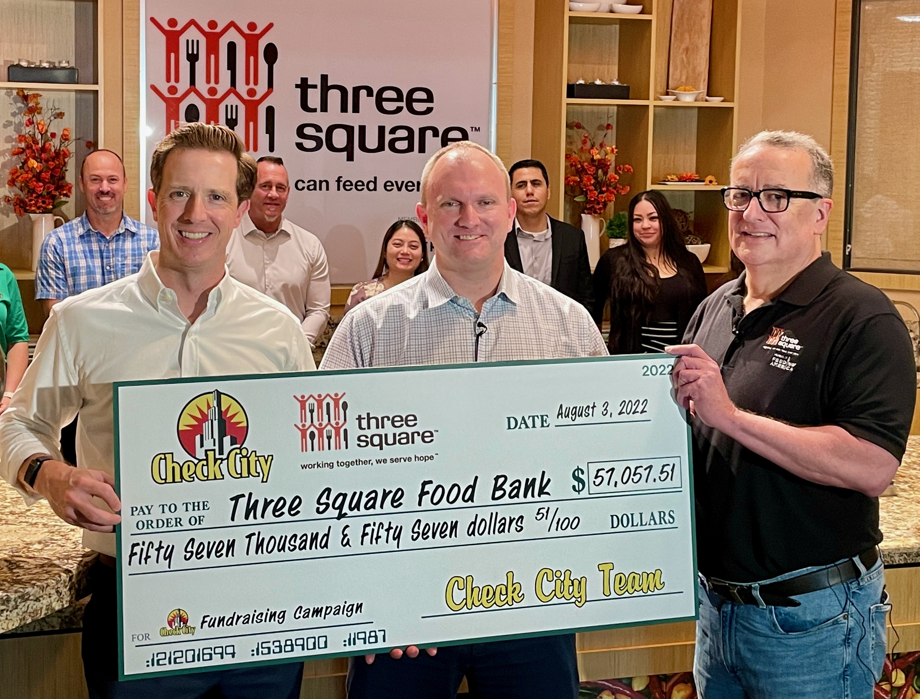 Three Square Food Drive Check City